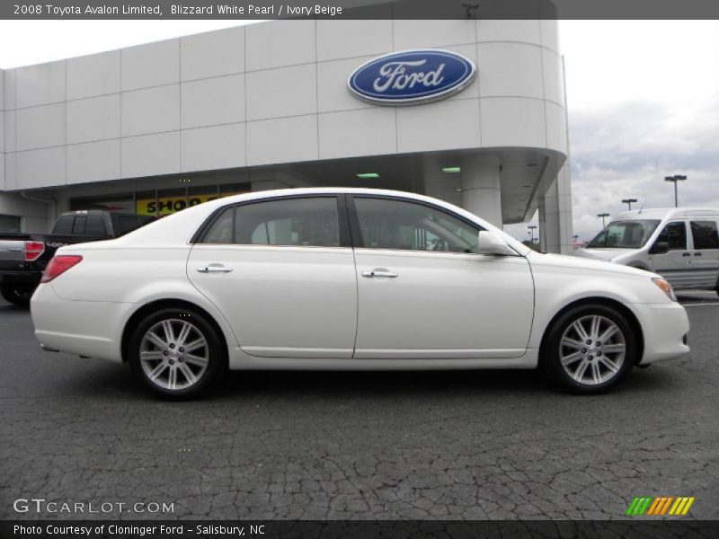 Blizzard White Pearl / Ivory Beige 2008 Toyota Avalon Limited