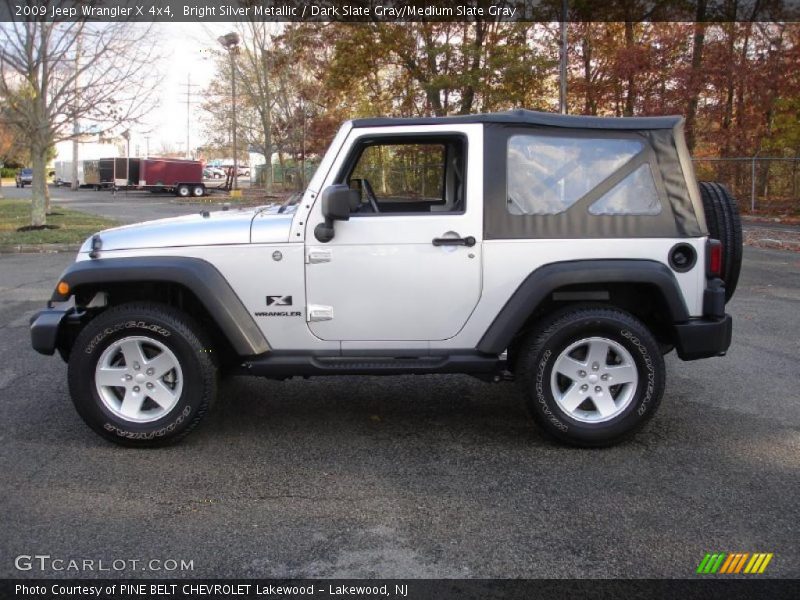 Bright Silver Metallic / Dark Slate Gray/Medium Slate Gray 2009 Jeep Wrangler X 4x4