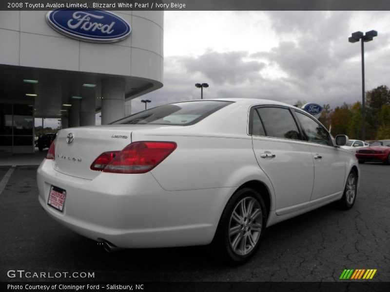 Blizzard White Pearl / Ivory Beige 2008 Toyota Avalon Limited