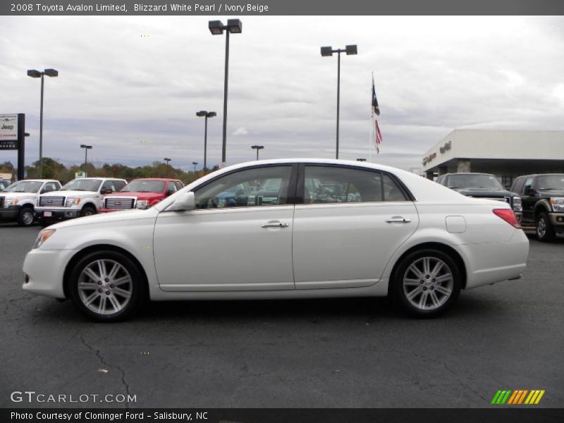 Blizzard White Pearl / Ivory Beige 2008 Toyota Avalon Limited