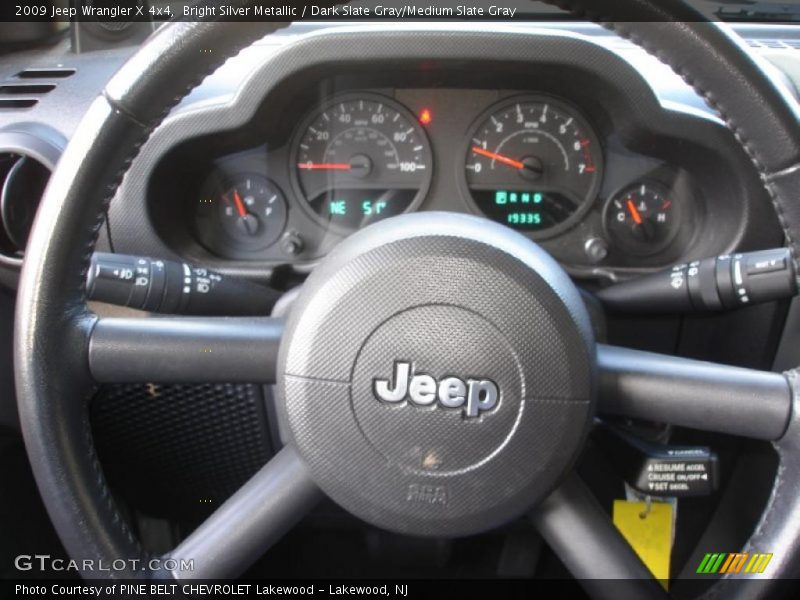 Bright Silver Metallic / Dark Slate Gray/Medium Slate Gray 2009 Jeep Wrangler X 4x4