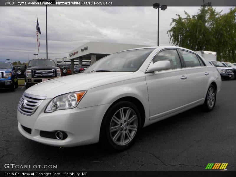 Blizzard White Pearl / Ivory Beige 2008 Toyota Avalon Limited