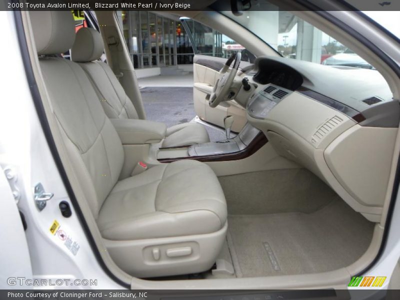 Blizzard White Pearl / Ivory Beige 2008 Toyota Avalon Limited