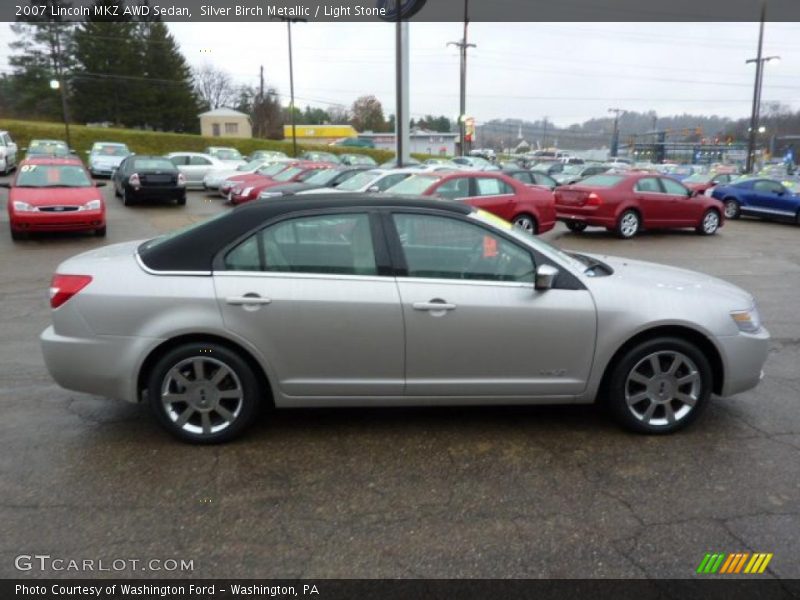 Silver Birch Metallic / Light Stone 2007 Lincoln MKZ AWD Sedan