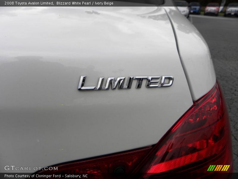 Blizzard White Pearl / Ivory Beige 2008 Toyota Avalon Limited