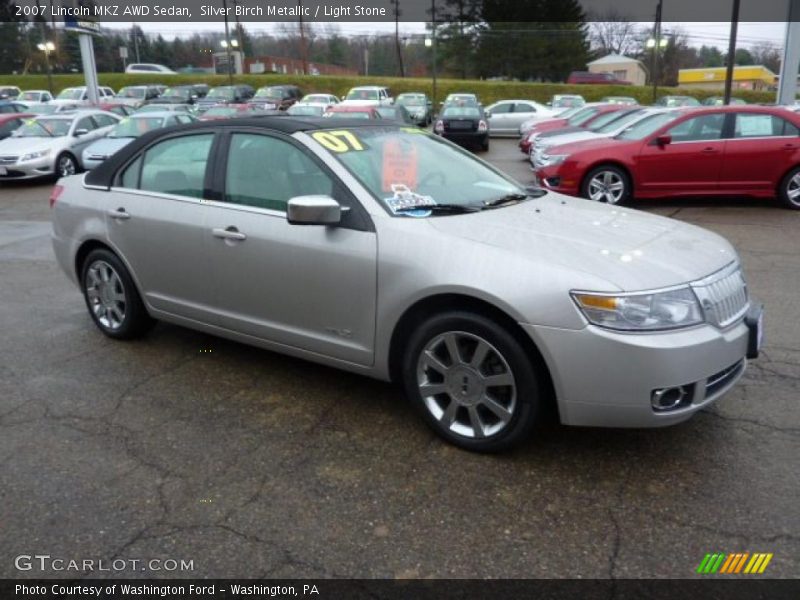 Silver Birch Metallic / Light Stone 2007 Lincoln MKZ AWD Sedan