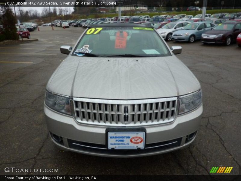 Silver Birch Metallic / Light Stone 2007 Lincoln MKZ AWD Sedan