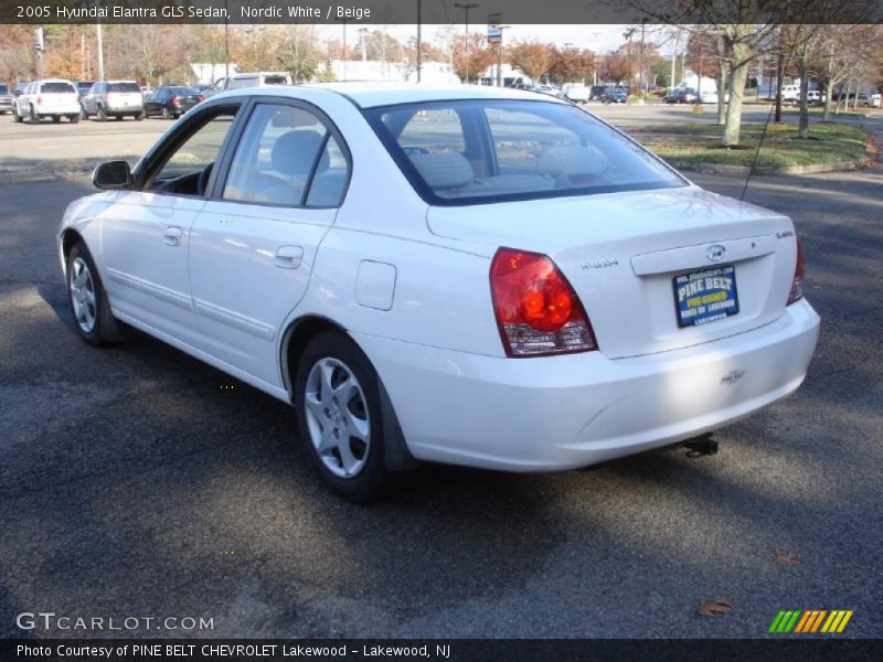 Nordic White / Beige 2005 Hyundai Elantra GLS Sedan