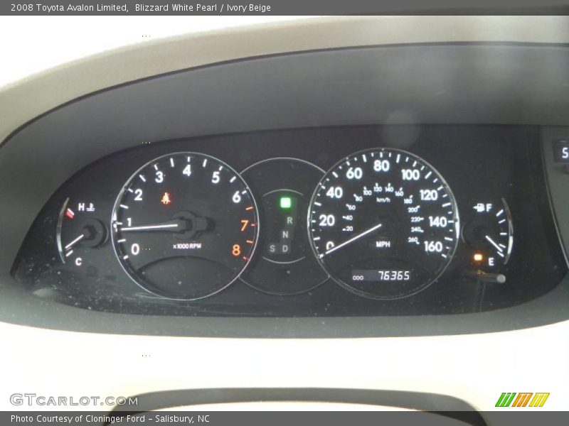 Blizzard White Pearl / Ivory Beige 2008 Toyota Avalon Limited