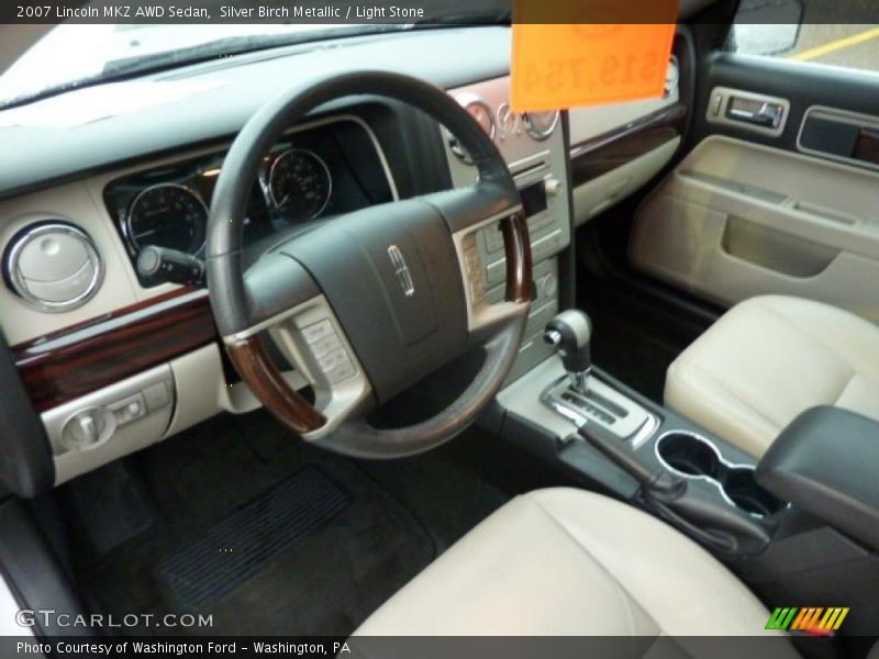 Silver Birch Metallic / Light Stone 2007 Lincoln MKZ AWD Sedan