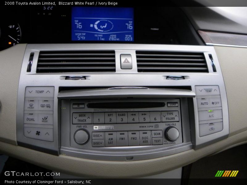 Blizzard White Pearl / Ivory Beige 2008 Toyota Avalon Limited