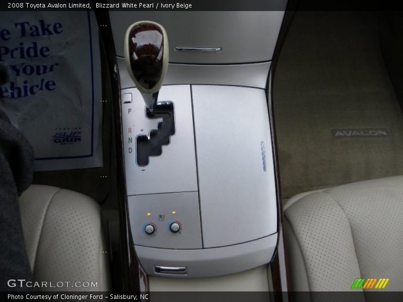Blizzard White Pearl / Ivory Beige 2008 Toyota Avalon Limited