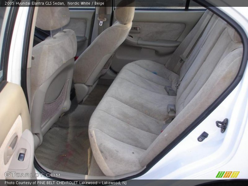 Nordic White / Beige 2005 Hyundai Elantra GLS Sedan