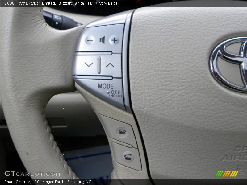 Blizzard White Pearl / Ivory Beige 2008 Toyota Avalon Limited