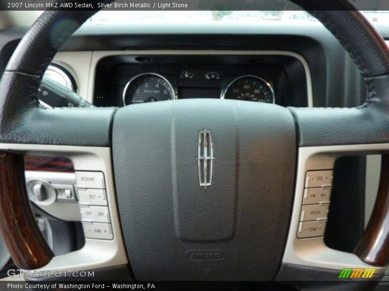 Silver Birch Metallic / Light Stone 2007 Lincoln MKZ AWD Sedan