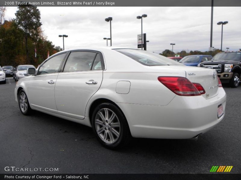 Blizzard White Pearl / Ivory Beige 2008 Toyota Avalon Limited