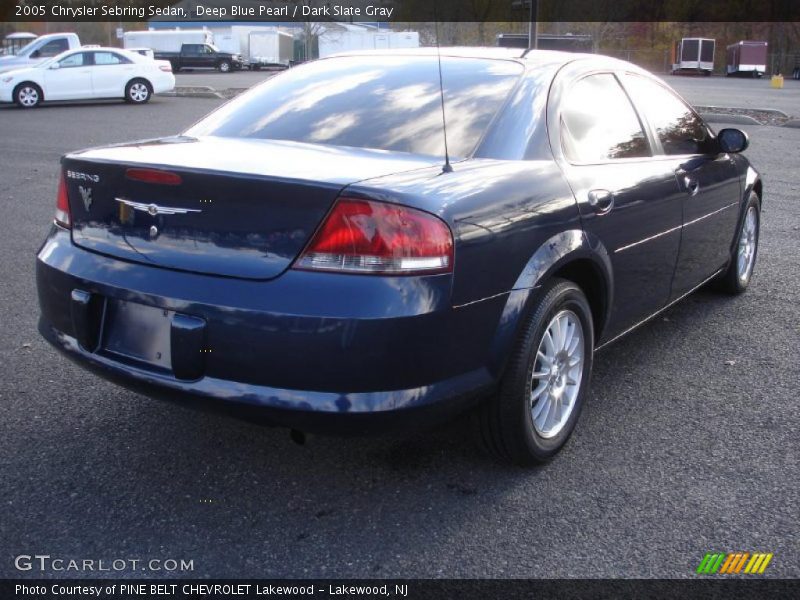 Deep Blue Pearl / Dark Slate Gray 2005 Chrysler Sebring Sedan