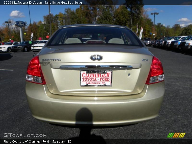 Sand Beige Metallic / Beige 2009 Kia Spectra EX Sedan