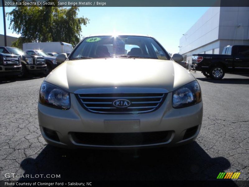 Sand Beige Metallic / Beige 2009 Kia Spectra EX Sedan