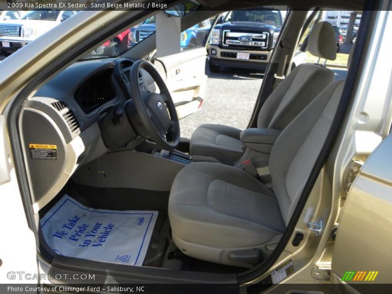 Sand Beige Metallic / Beige 2009 Kia Spectra EX Sedan