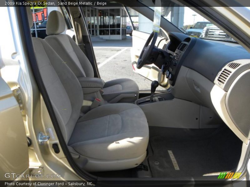 Sand Beige Metallic / Beige 2009 Kia Spectra EX Sedan