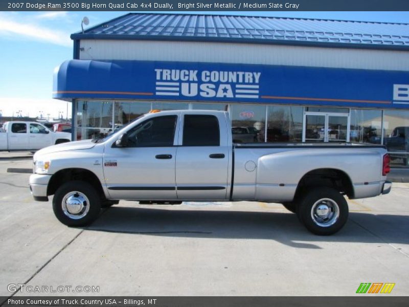 Bright Silver Metallic / Medium Slate Gray 2007 Dodge Ram 3500 Big Horn Quad Cab 4x4 Dually