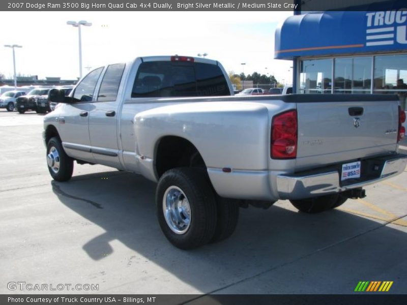 Bright Silver Metallic / Medium Slate Gray 2007 Dodge Ram 3500 Big Horn Quad Cab 4x4 Dually