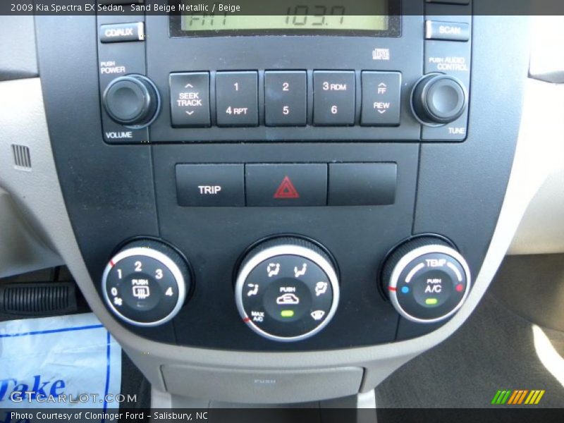 Sand Beige Metallic / Beige 2009 Kia Spectra EX Sedan