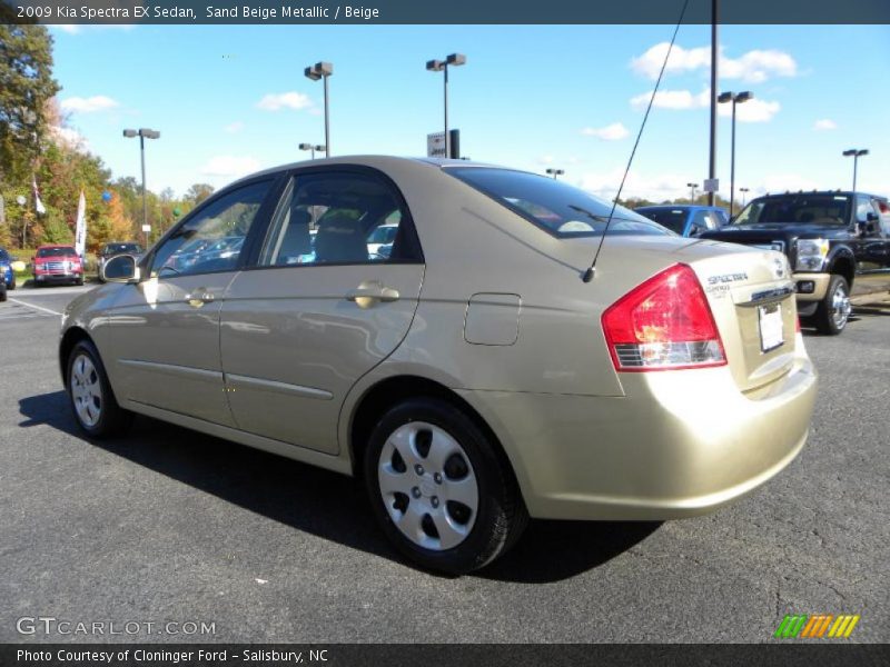 Sand Beige Metallic / Beige 2009 Kia Spectra EX Sedan