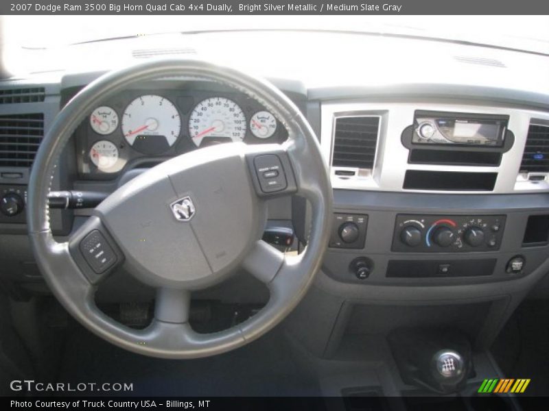 Bright Silver Metallic / Medium Slate Gray 2007 Dodge Ram 3500 Big Horn Quad Cab 4x4 Dually