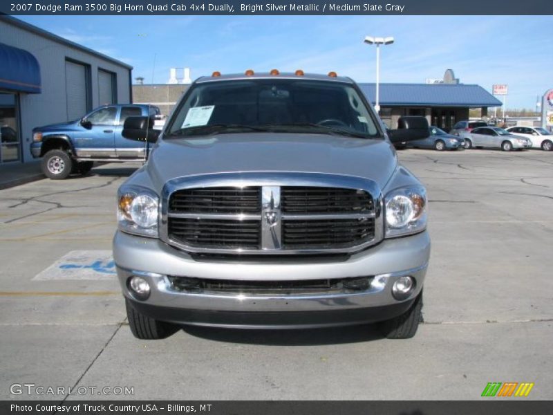 Bright Silver Metallic / Medium Slate Gray 2007 Dodge Ram 3500 Big Horn Quad Cab 4x4 Dually