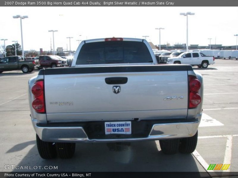 Bright Silver Metallic / Medium Slate Gray 2007 Dodge Ram 3500 Big Horn Quad Cab 4x4 Dually
