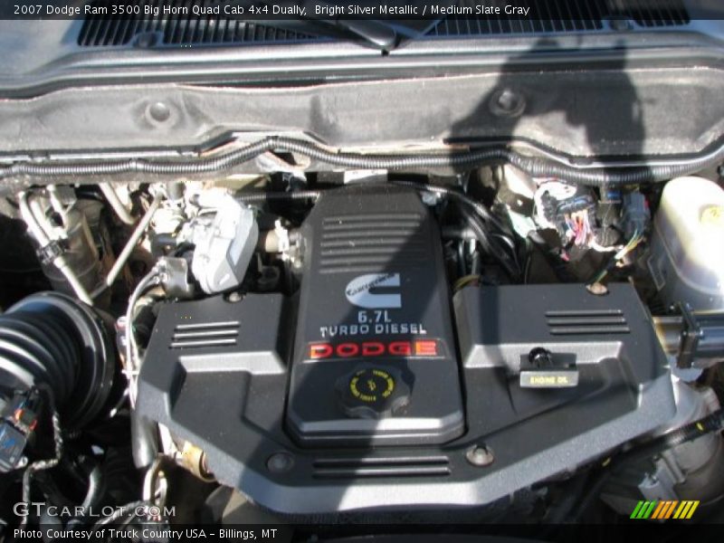 Bright Silver Metallic / Medium Slate Gray 2007 Dodge Ram 3500 Big Horn Quad Cab 4x4 Dually