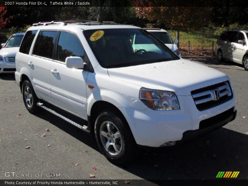 Taffeta White / Saddle 2007 Honda Pilot EX-L