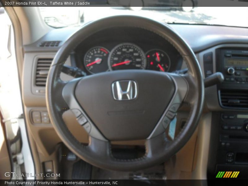 Taffeta White / Saddle 2007 Honda Pilot EX-L