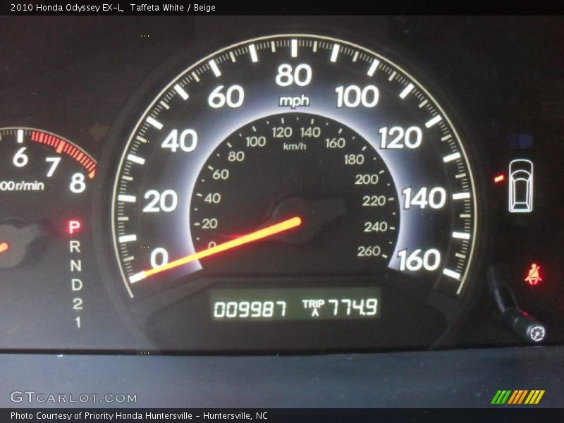 Taffeta White / Beige 2010 Honda Odyssey EX-L