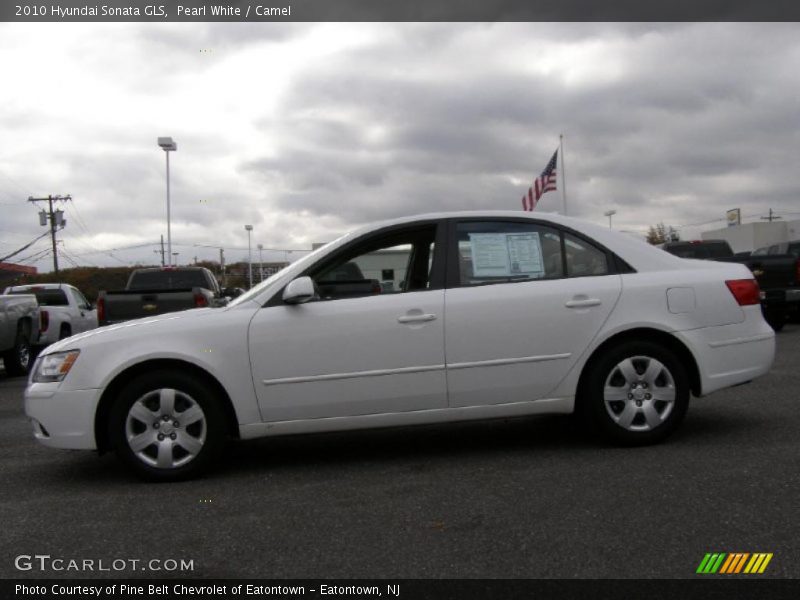 Pearl White / Camel 2010 Hyundai Sonata GLS