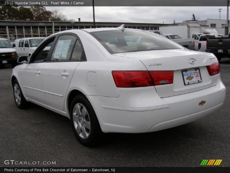 Pearl White / Camel 2010 Hyundai Sonata GLS