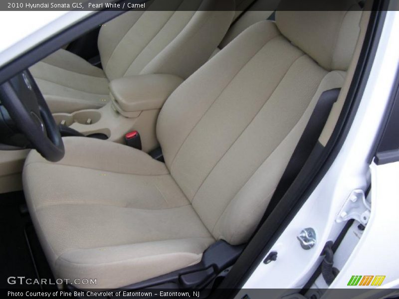 Pearl White / Camel 2010 Hyundai Sonata GLS