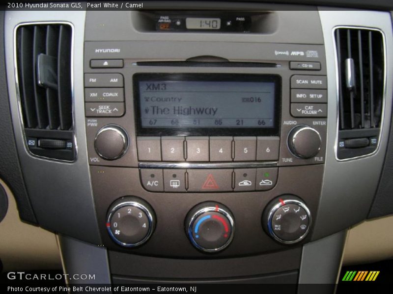 Pearl White / Camel 2010 Hyundai Sonata GLS