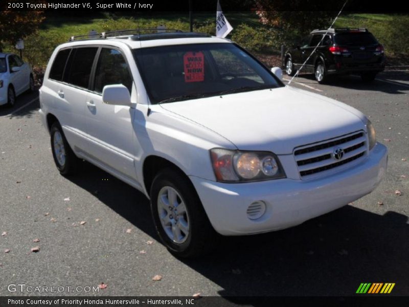 Super White / Ivory 2003 Toyota Highlander V6