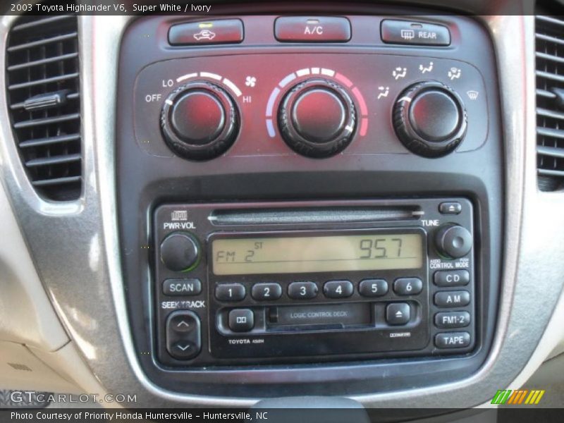 Controls of 2003 Highlander V6
