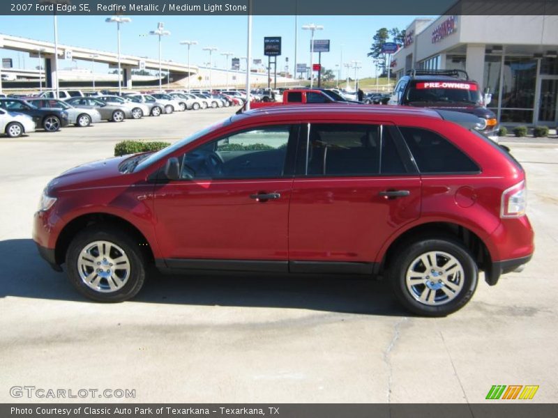 Redfire Metallic / Medium Light Stone 2007 Ford Edge SE