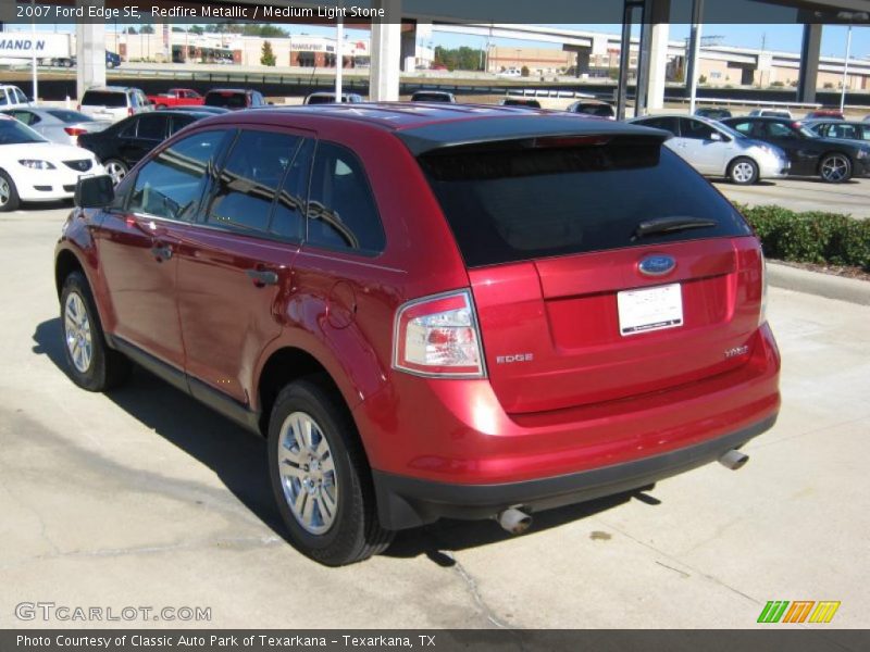 Redfire Metallic / Medium Light Stone 2007 Ford Edge SE
