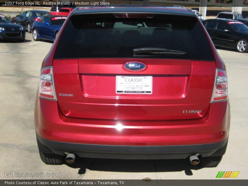 Redfire Metallic / Medium Light Stone 2007 Ford Edge SE