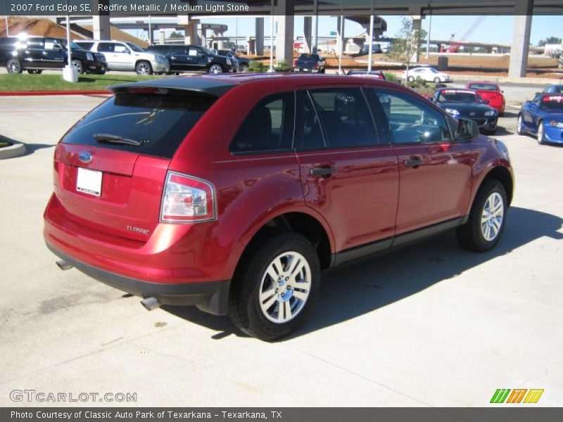 Redfire Metallic / Medium Light Stone 2007 Ford Edge SE