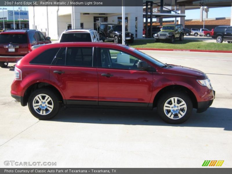 Redfire Metallic / Medium Light Stone 2007 Ford Edge SE