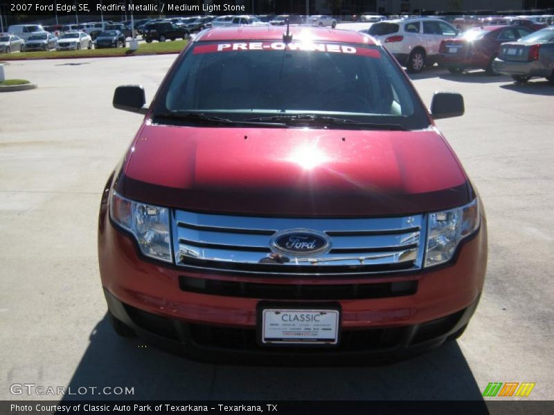 Redfire Metallic / Medium Light Stone 2007 Ford Edge SE