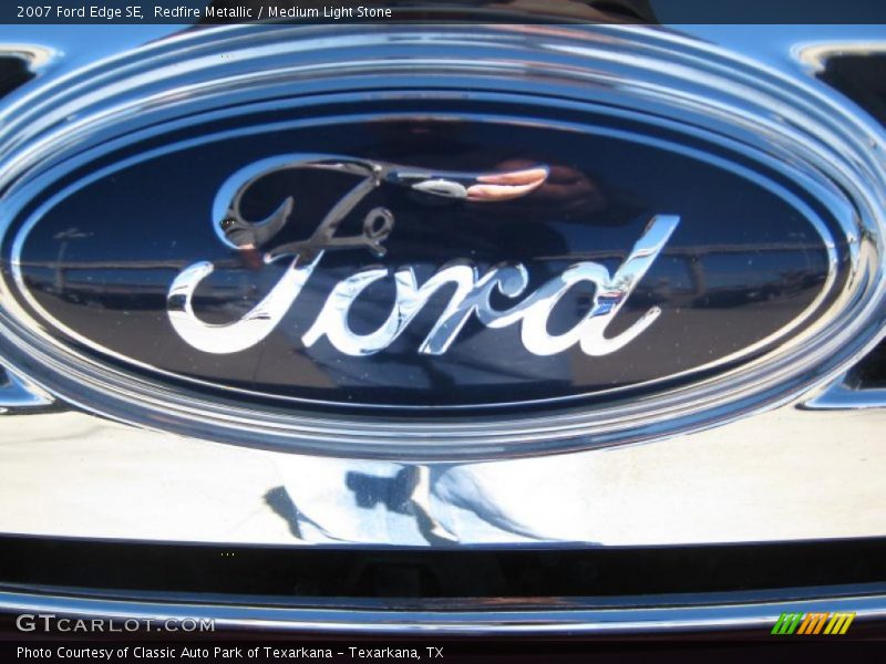 Redfire Metallic / Medium Light Stone 2007 Ford Edge SE