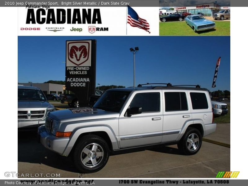 Bright Silver Metallic / Dark Slate Gray 2010 Jeep Commander Sport
